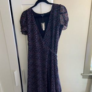 Madewell dress blue/purple floral size XS